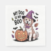 Serviette En Papier Mon chien est My Boo Halloween (Devant)