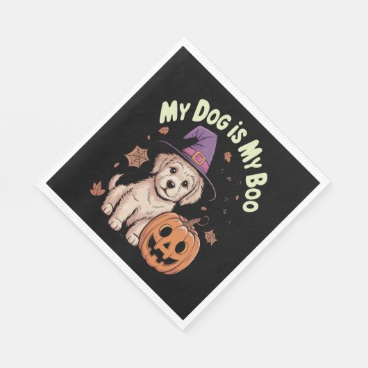 Serviette En Papier Mon chien est My Boo Halloween (Coin)