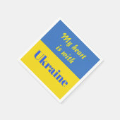 Serviette En Papier Mon coeur est avec l'Ukraine (Coin)
