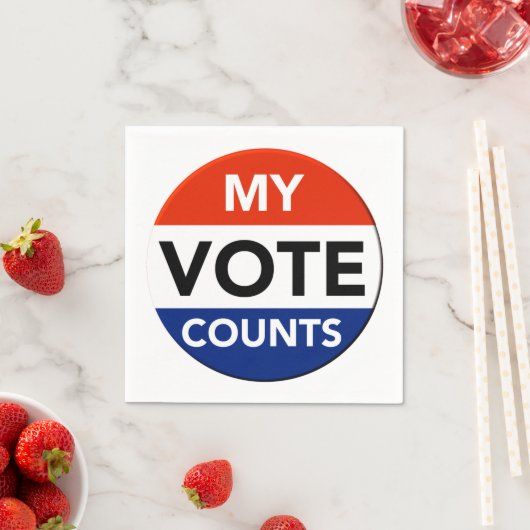 Serviette En Papier Mon compte de vote (En situation)