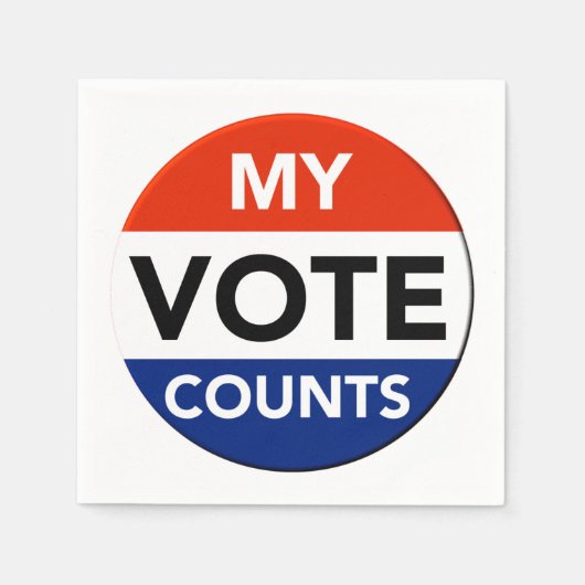 Serviette En Papier Mon compte de vote (Devant)