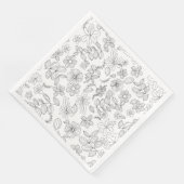 Serviette En Papier Mon design de fleurs 3 (Coin)