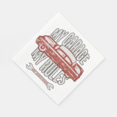 Serviette En Papier Mon Garage Mes règles (Coin)