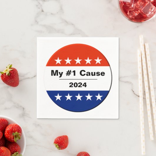 Serviette En Papier Mon numéro d'élection 2024 (En situation)