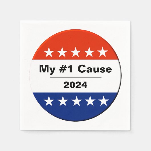 Serviette En Papier Mon numéro d'élection 2024 (Devant)