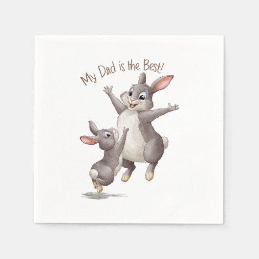 Serviette En Papier Mon Père Est Le Meilleur (Devant)