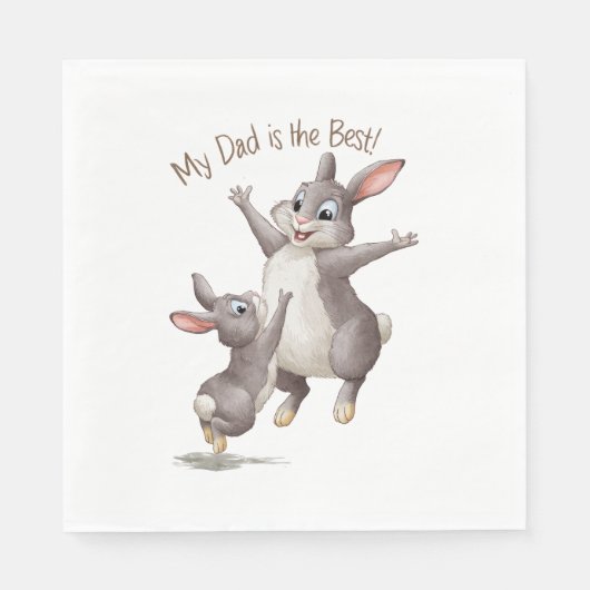 Serviette En Papier Mon Père Est Le Meilleur (Devant)