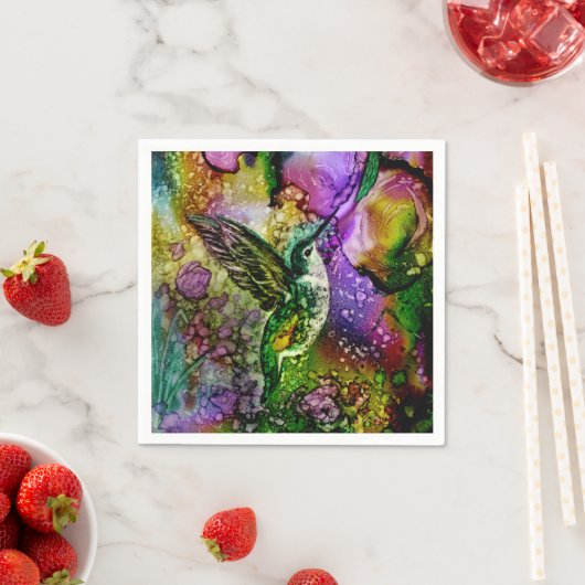 Serviette En Papier Mon Petit Colibri (En situation)