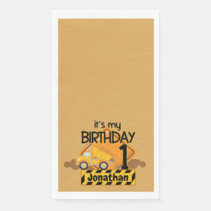Serviette En Papier Mon premier Anniversaire Camion Papier d'invité se