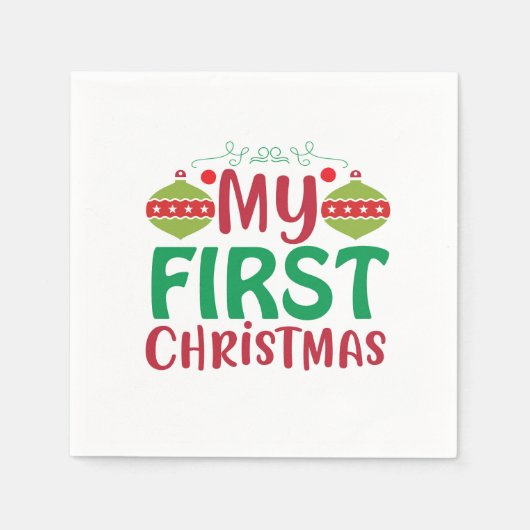 Serviette En Papier Mon premier Noël (Devant)