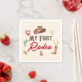 Serviette En Papier Mon premier Rodeo Cowboy 1er premier anniversaire (En situation)
