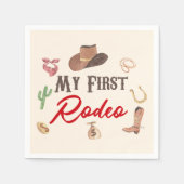 Serviette En Papier Mon premier Rodeo Cowboy 1er premier anniversaire (Devant)