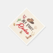 Serviette En Papier Mon premier Rodeo Cowboy 1er premier anniversaire (Coin)