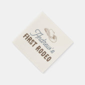 Serviette En Papier Mon premier Rodéo Personnalisé Anniversaire (Coin)