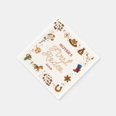 Serviette En Papier Mon premier Rodeo Western Cowboy 1er anniversaire (Coin)