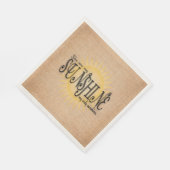 Serviette En Papier Mon soleil sur Burlap (Coin)