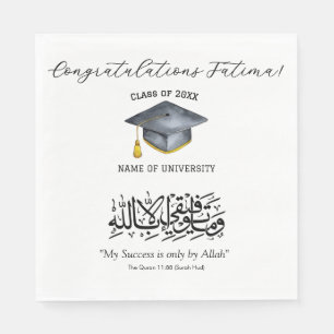 Serviette En Papier Mon succès est seulement par Allah la calligraphie