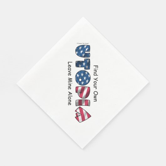 Serviette En Papier Mon utopie (Coin)