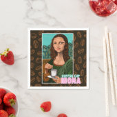 Serviette En Papier Mona Lisa Art Édition Café (En situation)