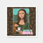 Serviette En Papier Mona Lisa Art Édition Café (Devant)