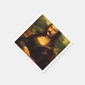 Serviette En Papier Mona Lisa Avec Moustache (Coin)