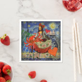 Serviette En Papier Mona Lisa Fun Zodiac Whimsical (En situation)