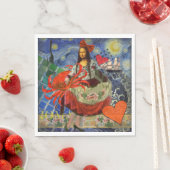 Serviette En Papier Mona Lisa Fun Zodiac Whimsical (En situation)