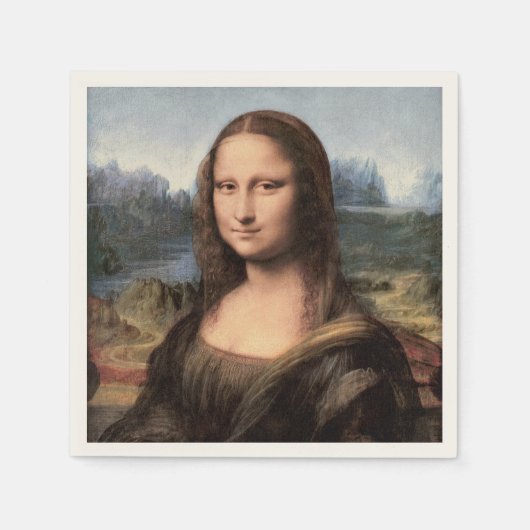 Serviette En Papier Mona Lisa Portrait / Peinture (Devant)