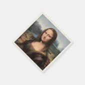 Serviette En Papier Mona Lisa Portrait / Peinture (Coin)