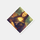 Serviette En Papier Mona Lisa With Puzzle (Coin)