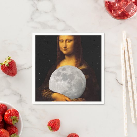 Serviette En Papier Mona Moona Lisa (En situation)