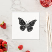 Serviette En Papier Monarch Butterfly with Detailed Wing Patterns (En situation)