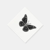 Serviette En Papier Monarch Butterfly with Detailed Wing Patterns (Coin)