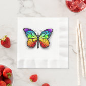 Serviette En Papier Monarque papillon arc-en-ciel (En situation)