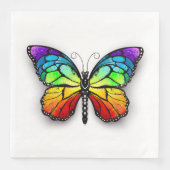 Serviette En Papier Monarque papillon arc-en-ciel (Devant)