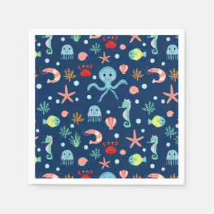 Serviette En Papier Monde marin