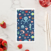 Serviette En Papier Monde marin (En situation)