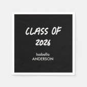 Serviette En Papier Mondern Black and White Graduation (Devant)
