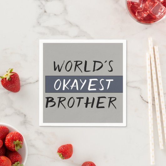 Serviette En Papier Mondes Okayest Frère Funny (En situation)