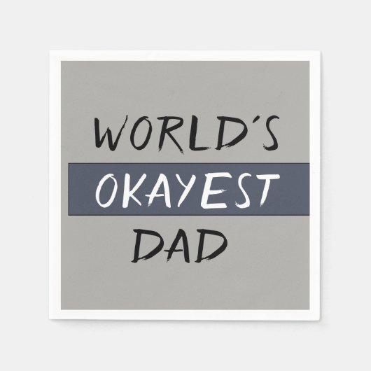 Serviette En Papier Mondes Okayest papa drôle (Devant)