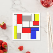 Serviette En Papier Mondrian (En situation)