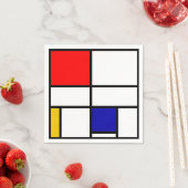 Serviette En Papier Mondrian 3 (En situation)