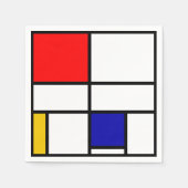Serviette En Papier Mondrian 3 (Devant)