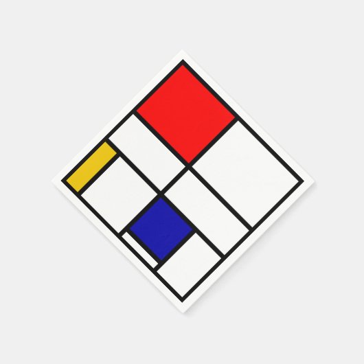 Serviette En Papier Mondrian 3 (Coin)
