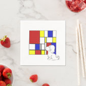 Serviette En Papier Mondrian Inspired Chamomile (En situation)