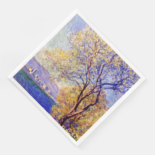 Serviette En Papier Monet - Antibes Vue depuis les jardins de Salis, (Coin)