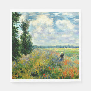 Serviette En Papier Monet - Champ de coquelicots, Argenteuil