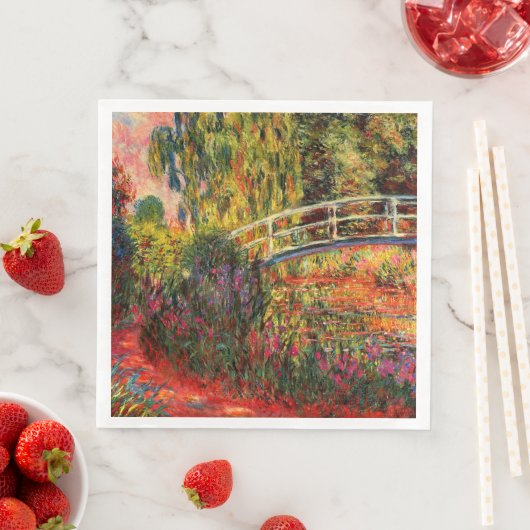 Serviette En Papier Monet - Etang Lily, Eaux Irises (En situation)
