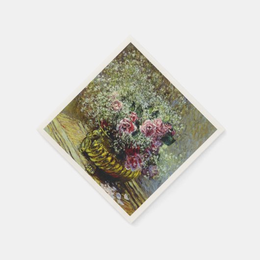 Serviette En Papier Monet - Fleurs dans un pot (Coin)