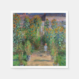 Serviette En Papier Monet Garden Vetheuil Impressionim Peinture